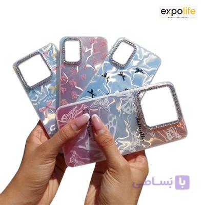 بک کاور ای ام دی هولوگرامی با محافظ نگین ایفون