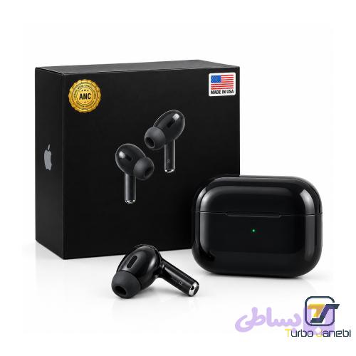 هدفون بی سیم اپل مدل ایرپاد پرو2 USA مشکی | با درگاه شارژ Type-C و وایرلس — تصویر 1