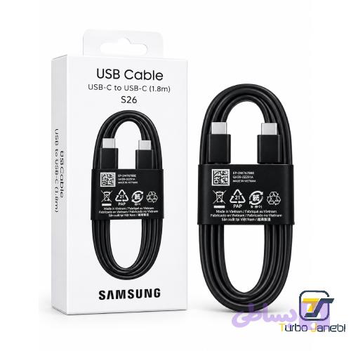 کابل شارژ اورجینال Galaxy S26-Ultra سامسونگ سوپر فست Type-C | ساخت ویتنام — تصویر 1
