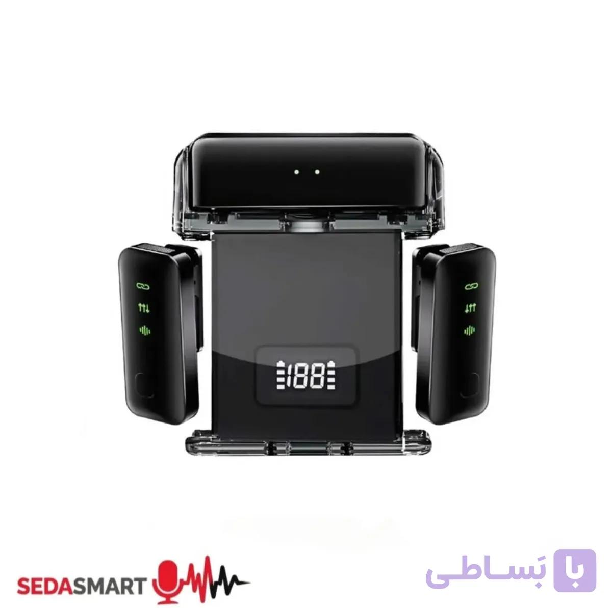 میکروفون یقه‌ای بی‌سیم دو کاربره یانمای مدل GF323 رابط Type-C و Lightning