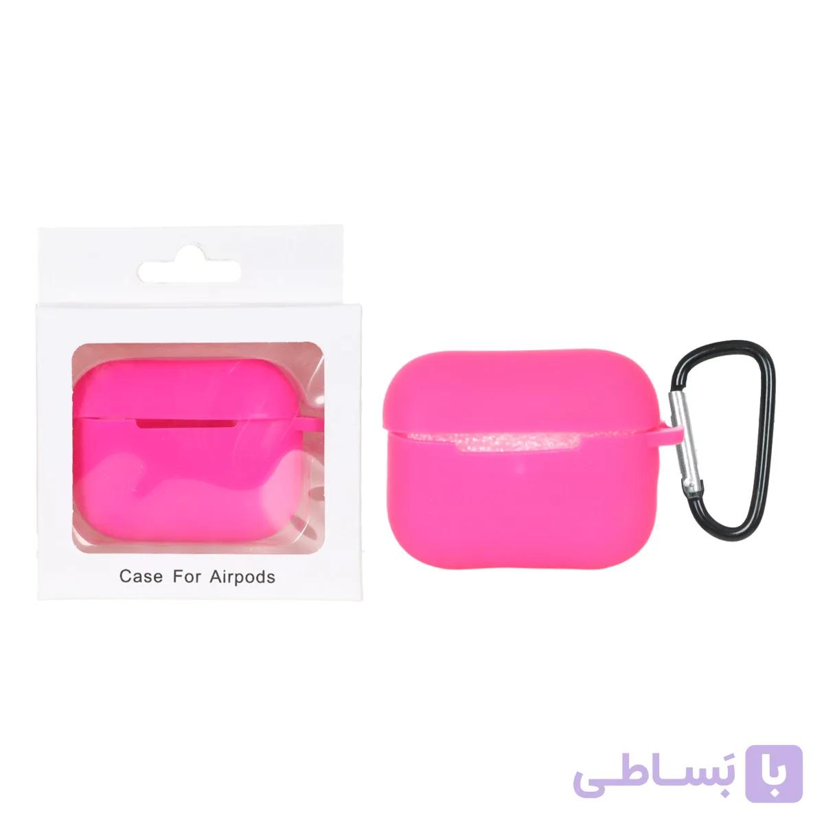 کاور محافظ سیلیکونی پاک کنی مدل 3 Apple Airpods Pro – صورتی فانتزی (ضخیم)