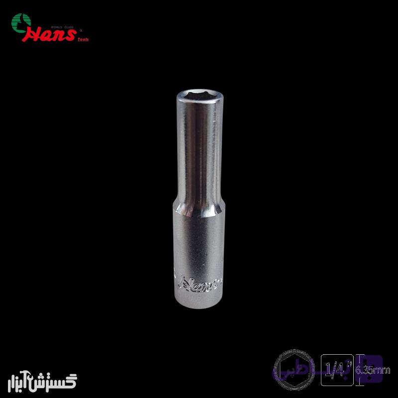 بکس تکی 3/8 سفید 6 پر بلند هنس | کروم وانادیوم CR-V | ساخت تایوان — تصویر 1
