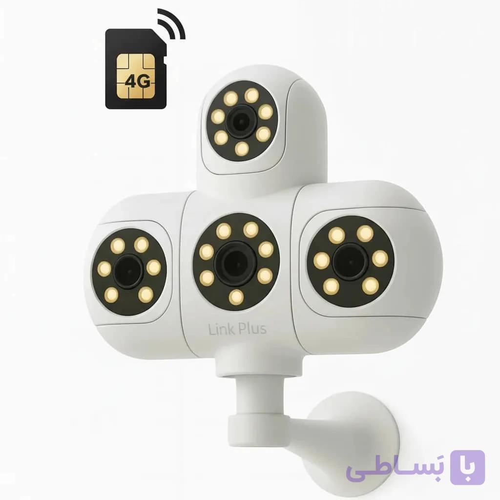 دوربین 4 لنز چرخشی 6 موتوره سیمکارتی 16 مگاپیکسل لینک پلاس