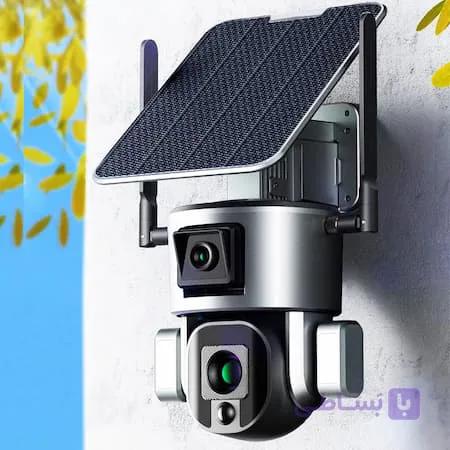 دوربین مداربسته دو لنز خورشیدی چرخشی سیمکارتی اسپیددام مدل Sky Tower IP66 — تصویر 1