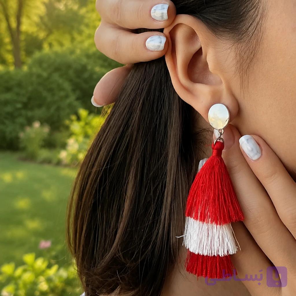 گوشواره نخی مدل کالیسا — تصویر 1