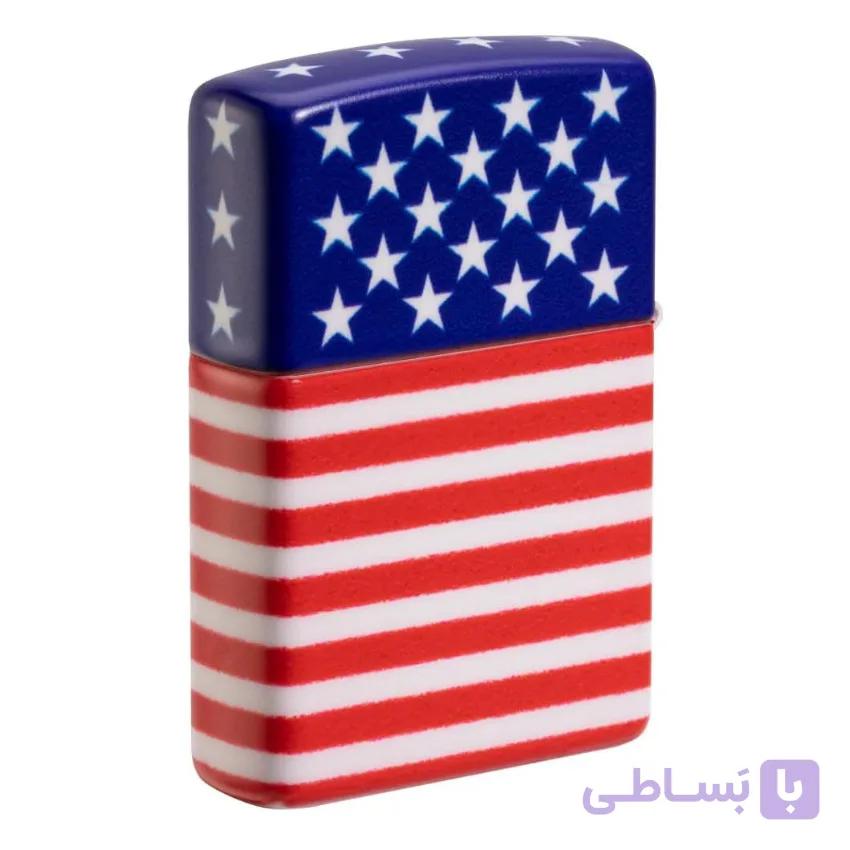 فندک زیپو کد 48700 Zippo Stars and Stripes Flag Design — تصویر 1