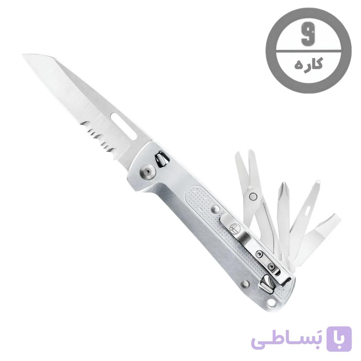 چاقوی چندکاره لدرمن نقره ای مدل Leatherman Free K4x Silver — تصویر 1