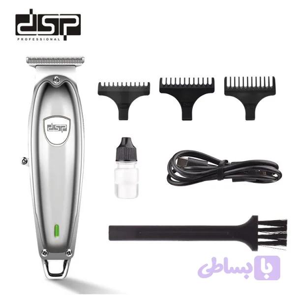 خط زن و ماشین اصلاح DSP 90351 شارژی با تیغه استیل — تصویر 1