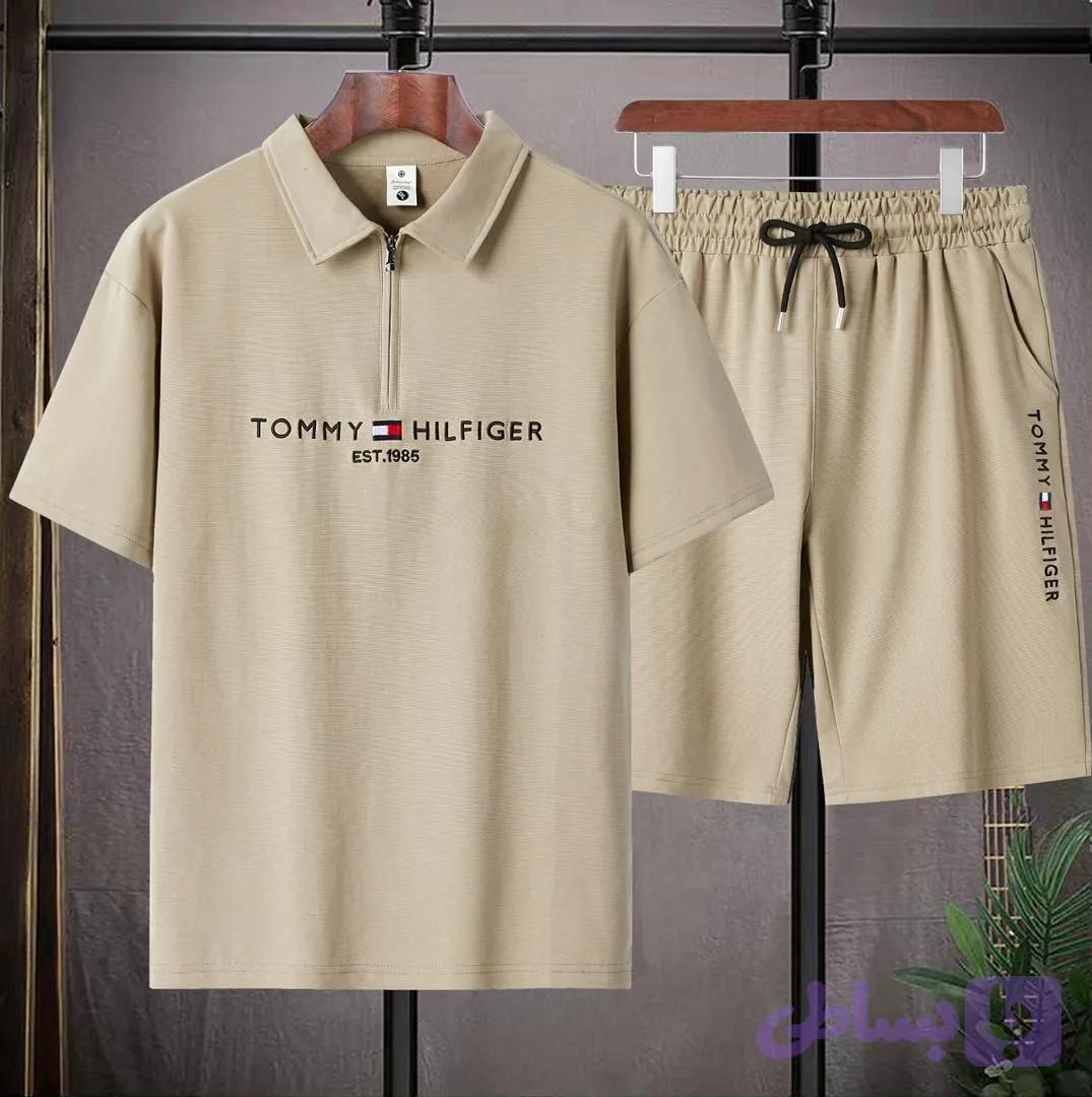 ست تیشرت شلوار برند TOMMY مقاوم در برابر چروک سبک و خوش فرم