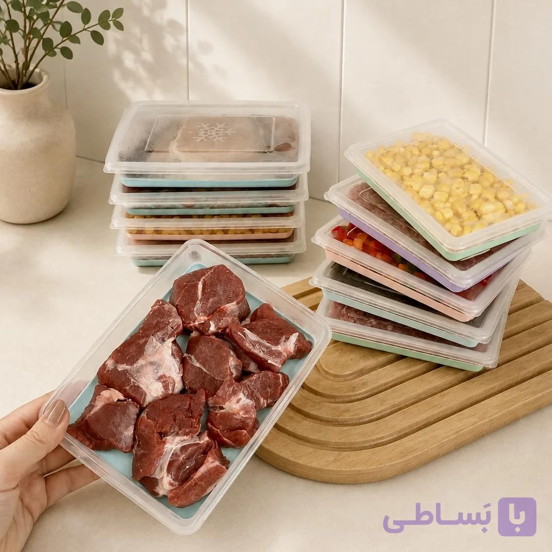 ظرف فریزری جاگوشتی کف سیلیکونی — تصویر 1