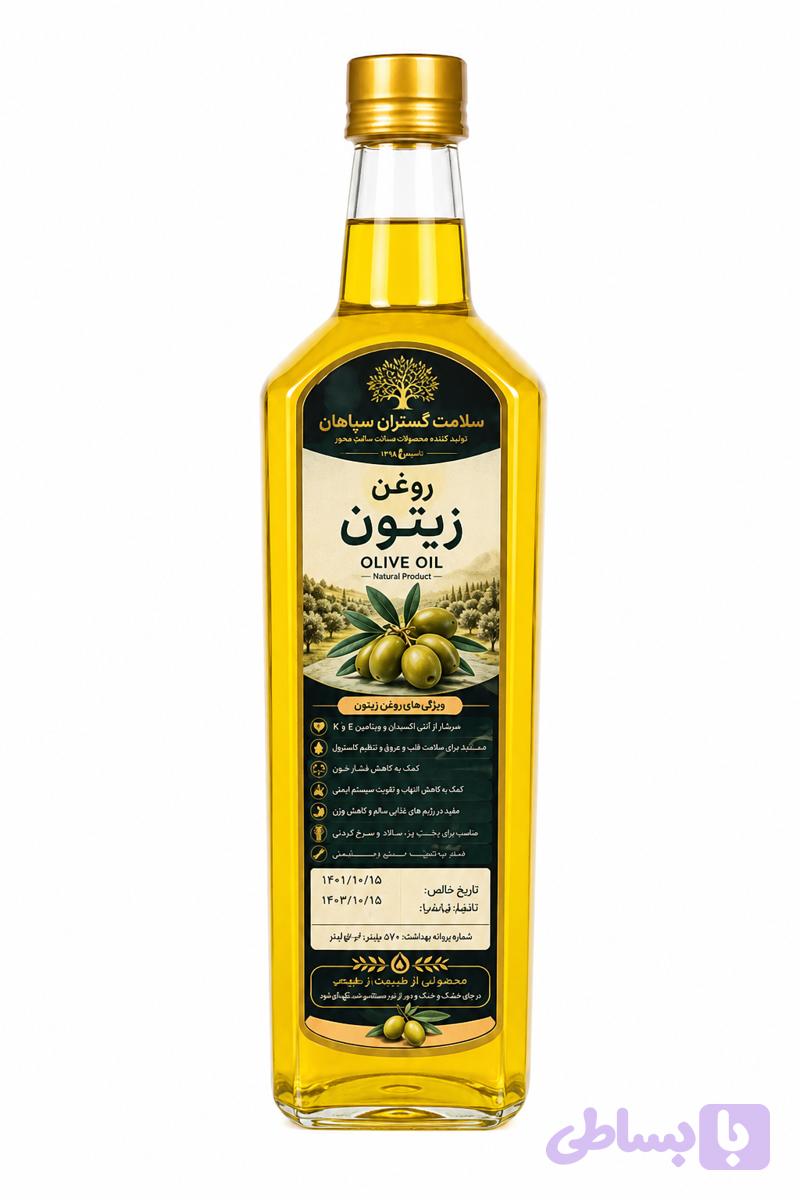 روغن زیتون ۱لیتری بکر بدون بو