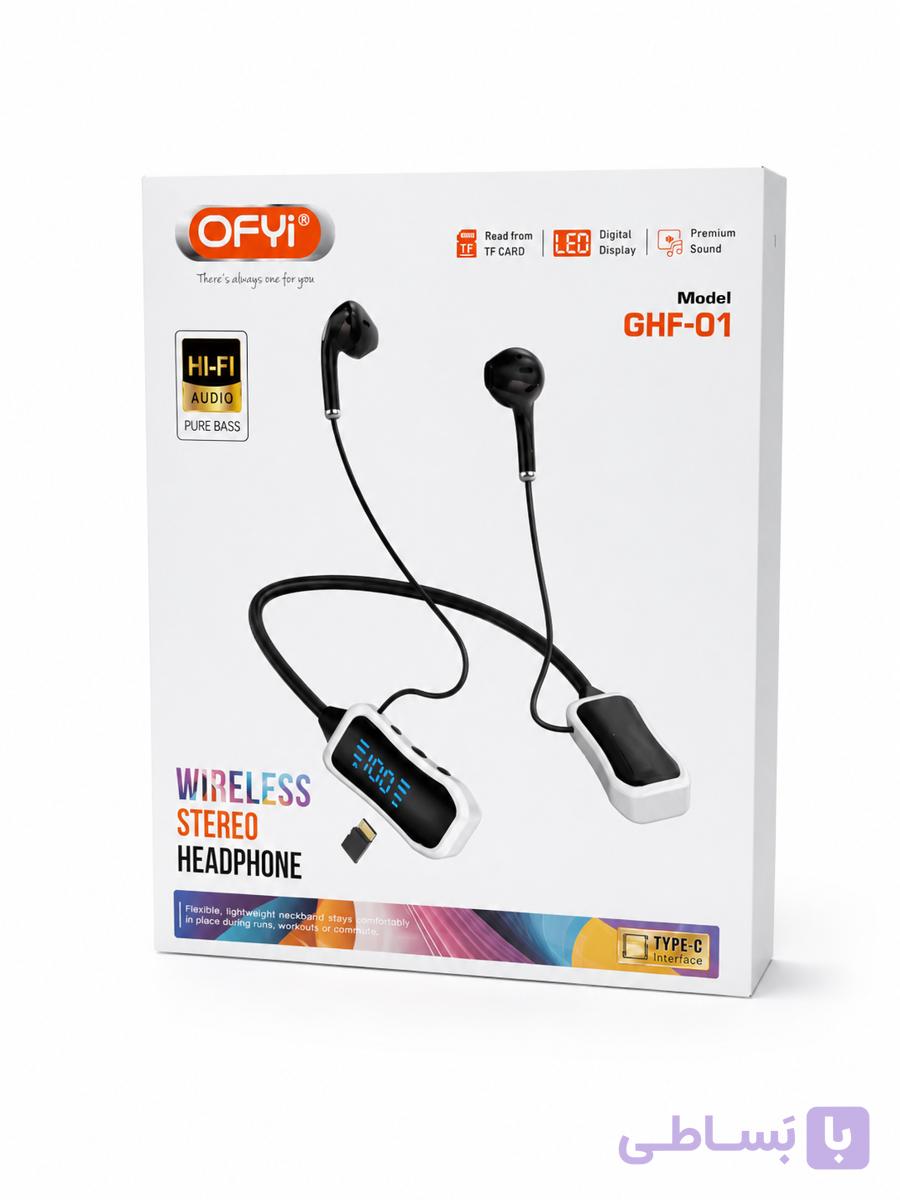 هندزفری بلوتوثی  گردنی اوفی ghf_01. تایپ c