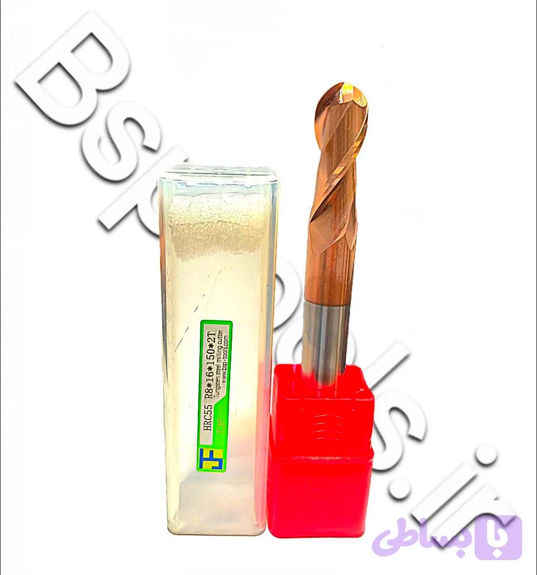 فرز انگشتی کارباید سرگرد HRC55 R8*16D*150L-2F TJF