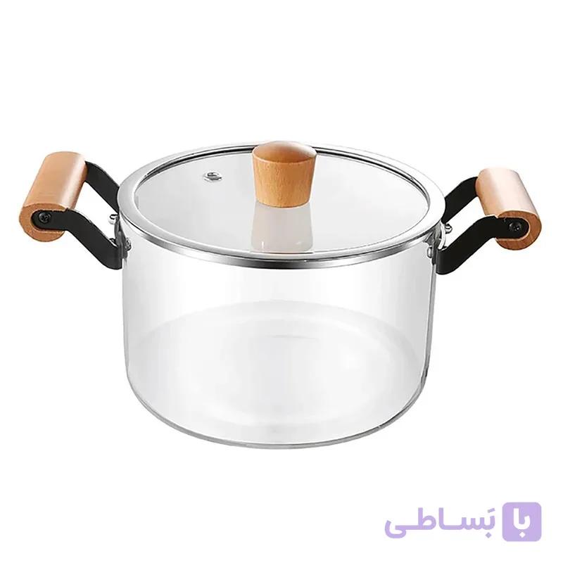 قابلمه پیرکس مدل شیشه ای 4.5L سایز — تصویر 1