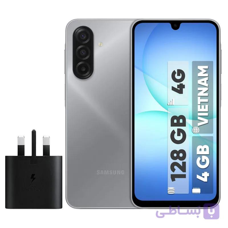 گوشی موبایل سامسونگ مدل Galaxy A17 4G ظرفیت 128 گیگابایت رم 4 گیگابایت – همراه شارژر 25 وات سامسونگ — تصویر 1