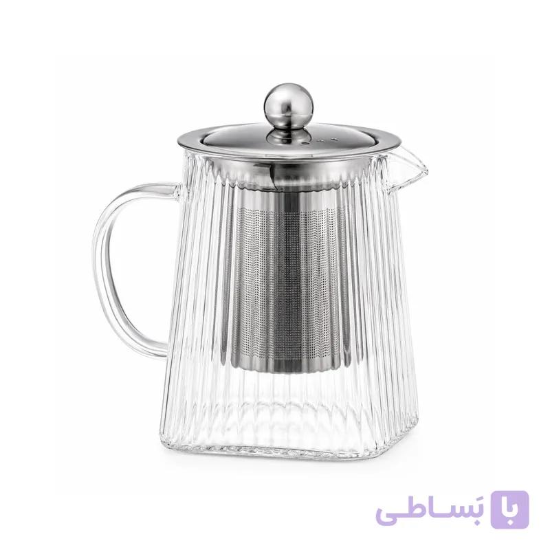 قوری پیرکس مربع دسته شیشه IMAR HOME — تصویر 1