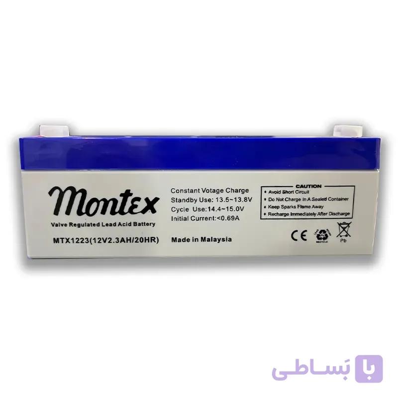 باتری سیلد اسید 12 ولت 2.3 آمپر مونتکس (12v-2.3A montex)