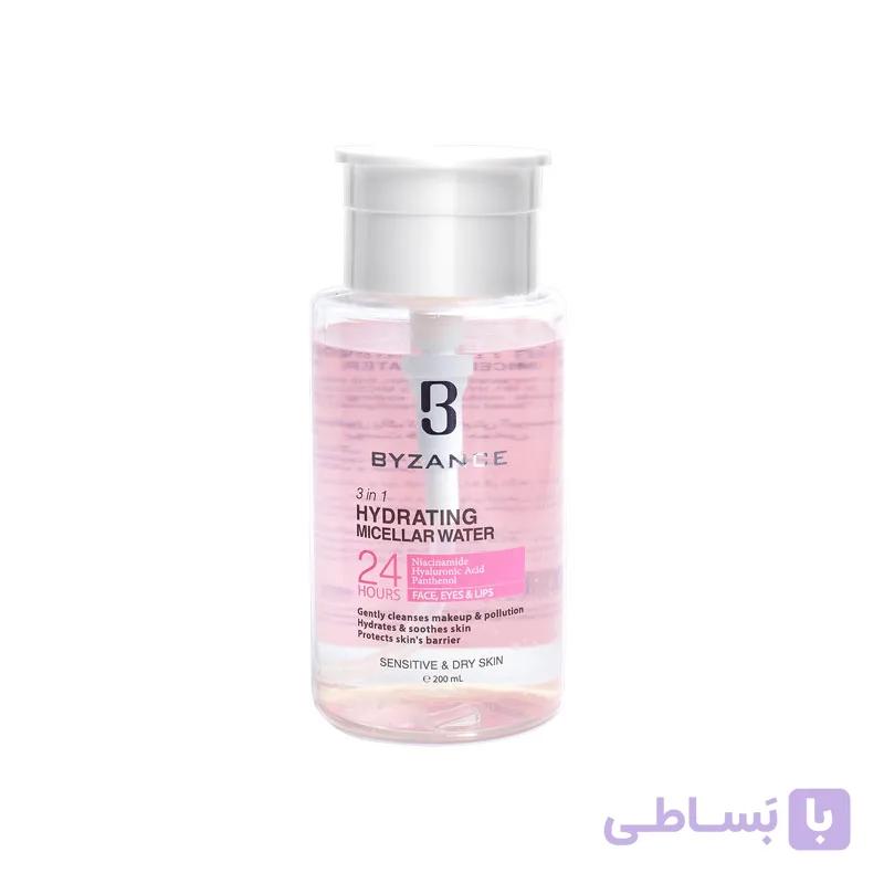 محلول پاک کننده آرایش 3 در 1 ( میسلارواتر ) پوست خشک و حساس بیزانس