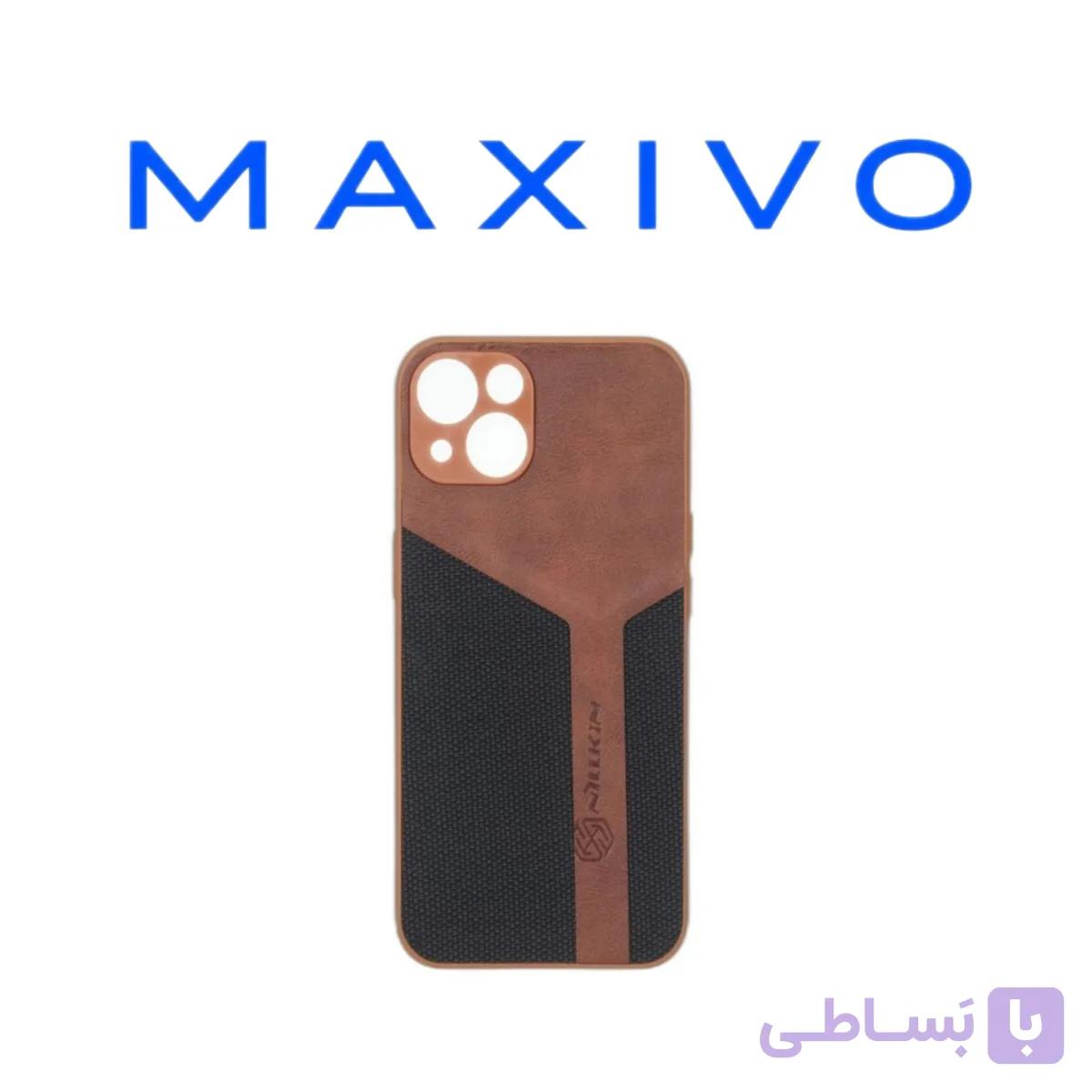 قاب چرمی سوزنی Nillkin دو تکه محافظ لنزدار Apple iPhone 13 / iPhone 14 - مشکی