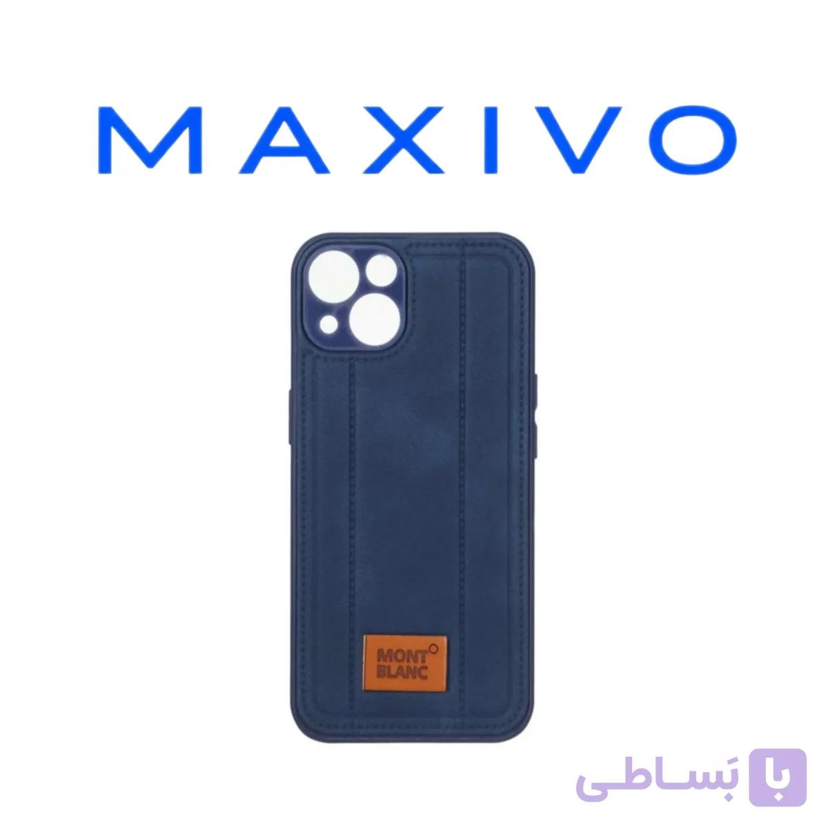 قاب جیر Mont Blanc طرح دوخت محافظ لنزدار Apple iPhone 13 / iPhone 14 - سرمه ای