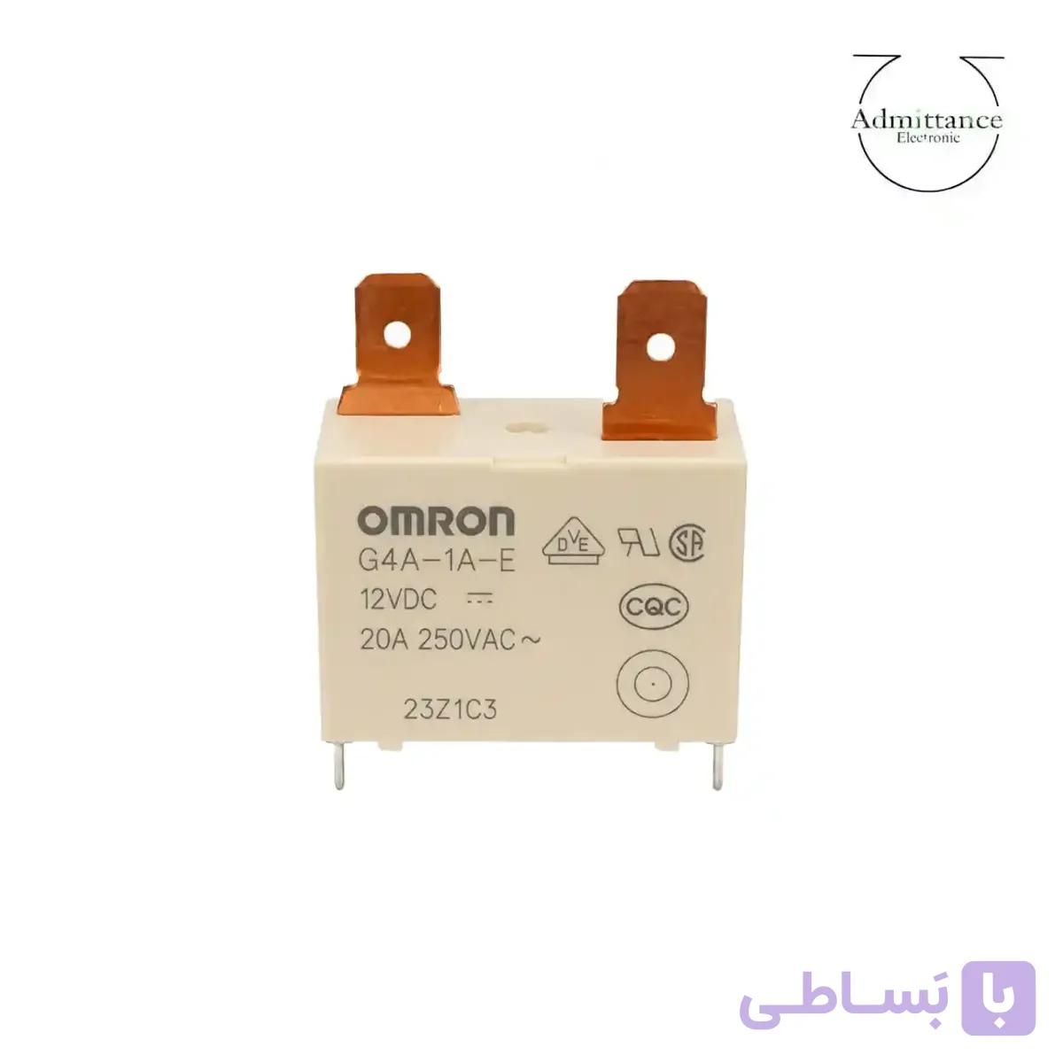 رله شاخک دار امرون 12 ولت 20 آمپر 4 پایه OMRON G4A-1A-E — تصویر 1
