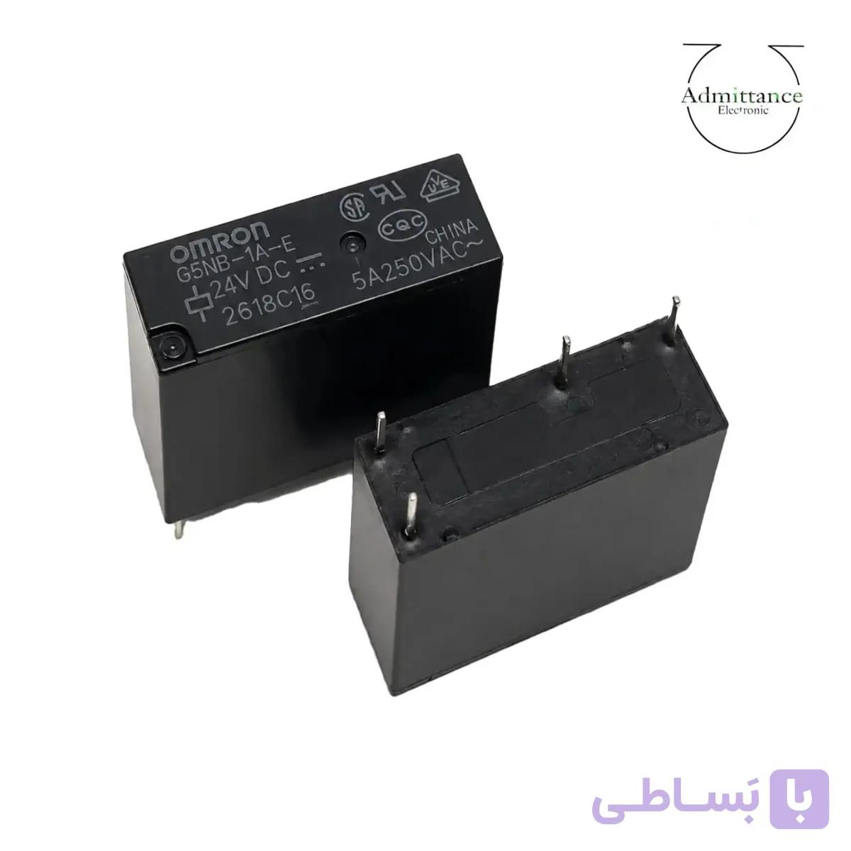 رله پکیجی امرون 24 ولت 5 آمپر 4 پایه OMRON G5NB-1A-E