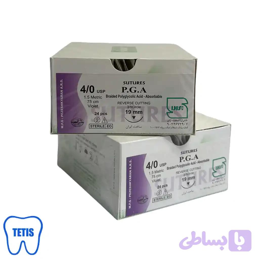 نخ بخیه سیلک سوچرز 4/0 با سوزن 19 — تصویر 1