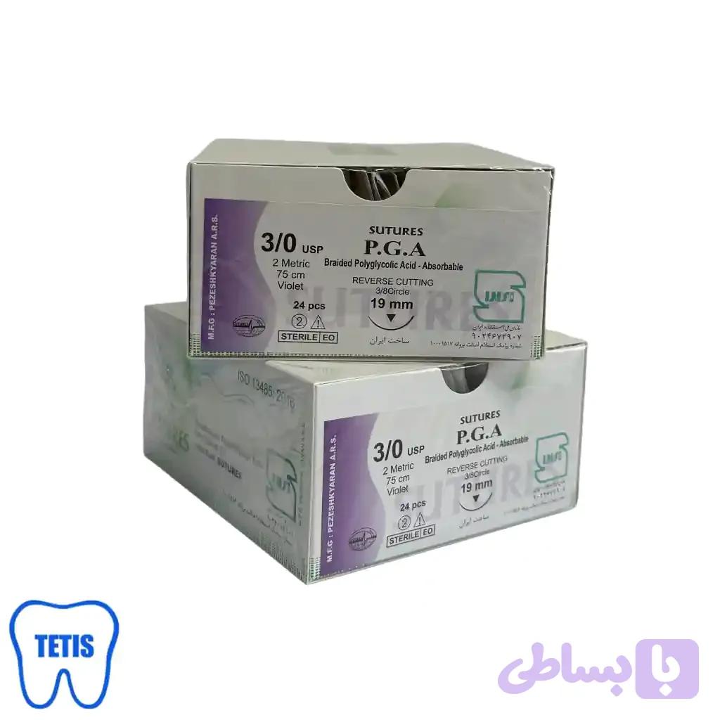 نخ بخیه P.G.A سوچرز 3/0 با سوزن 19 — تصویر 1