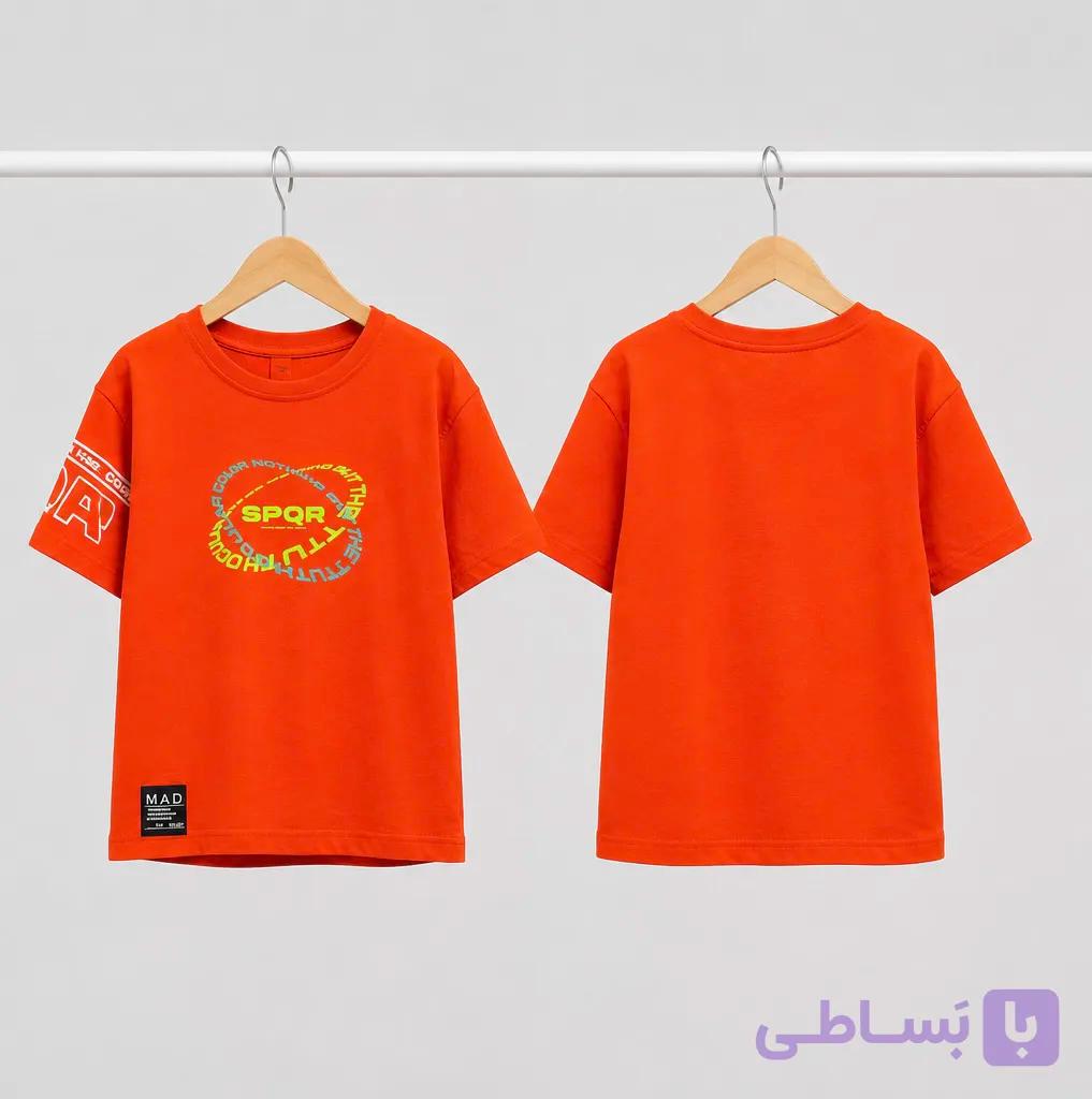 تیشرت وارداتی نارنجی پسرانهsport کد۱۰۴۳