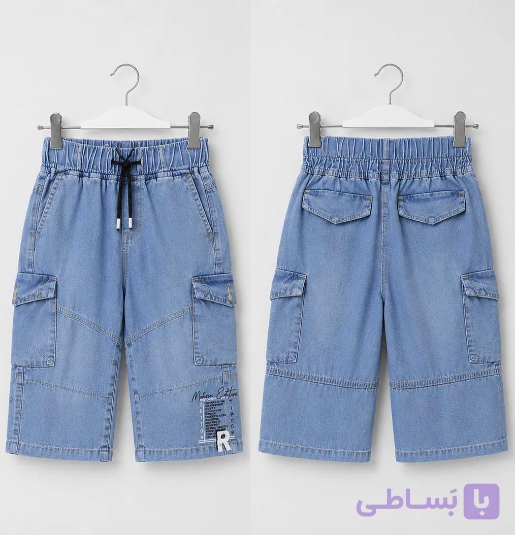 شلوارک اسپرت از بغل جیب دار برند tip top کد۱۰۵۳