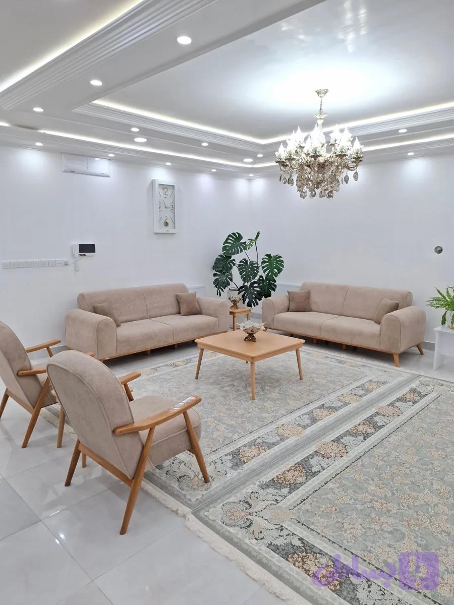 مبل مینیمال پرومکس هشت نفره رنگ قهوه ای روشن