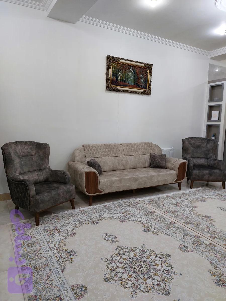مبل مدرن آوین هشت نفره تخت خوابشو رنگ کرم قهوه ای