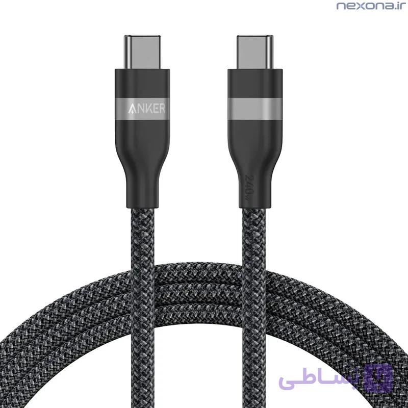 کابل USB-C به USB-C انکر مدل Anker 543 A82E2 | توان 240 وات — تصویر 1