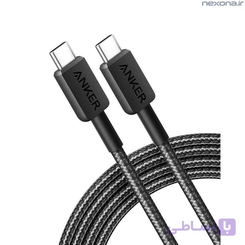 کابل انکر دو سر تایپ سی Anker 322 USB-C to USB-C مدل A81F6 با گارانتی — تصویر 1