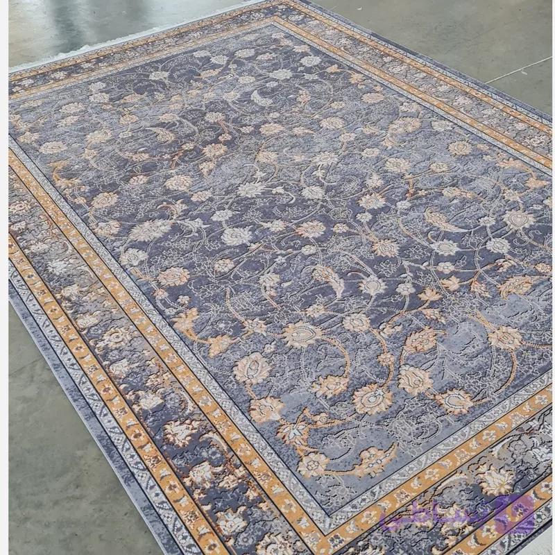 فرشینه طرح افشان، رنگ طوسی دودی کد L 480 (پس کرایه)