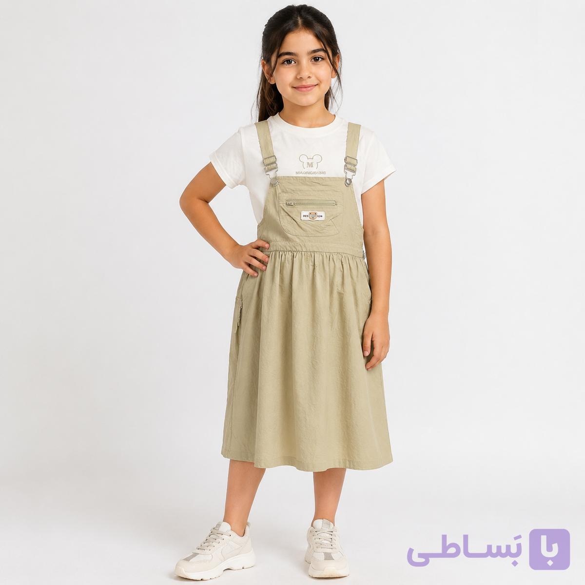بیلر دامنی و تیشرت دخترانه برند وارداتی خنک و تابستانه-8809