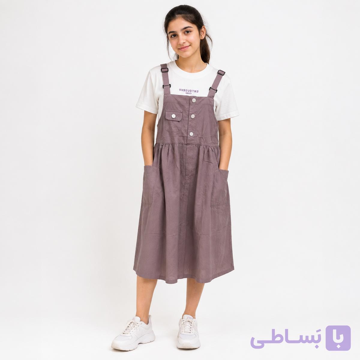 بیلر دامنی و تیشرت دخترانه برند وارداتی خنک و تابستانه-85003