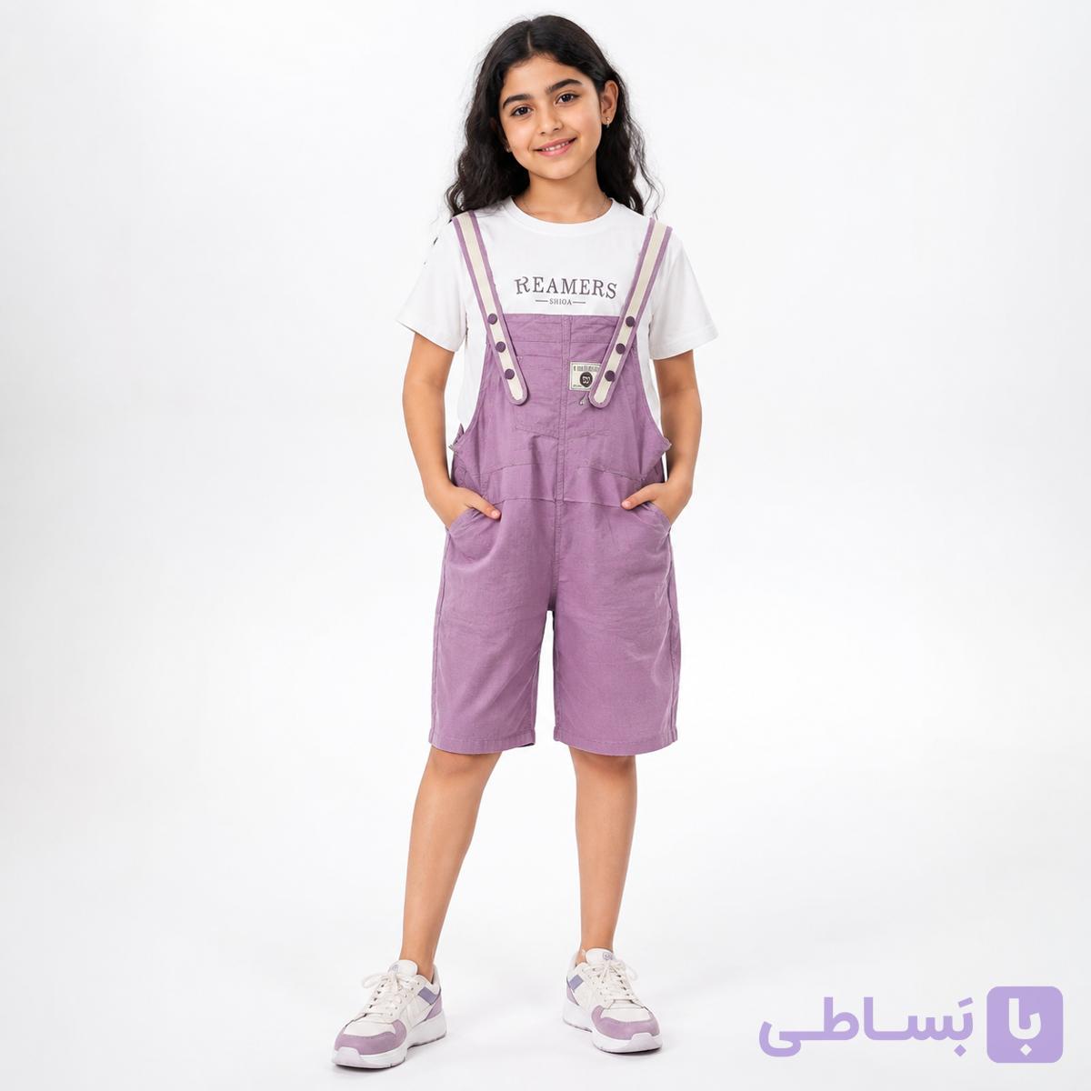 تیشرت و بیلر شلوارکی دخترانه برند وارداتی تابستانه و خنک-88012
