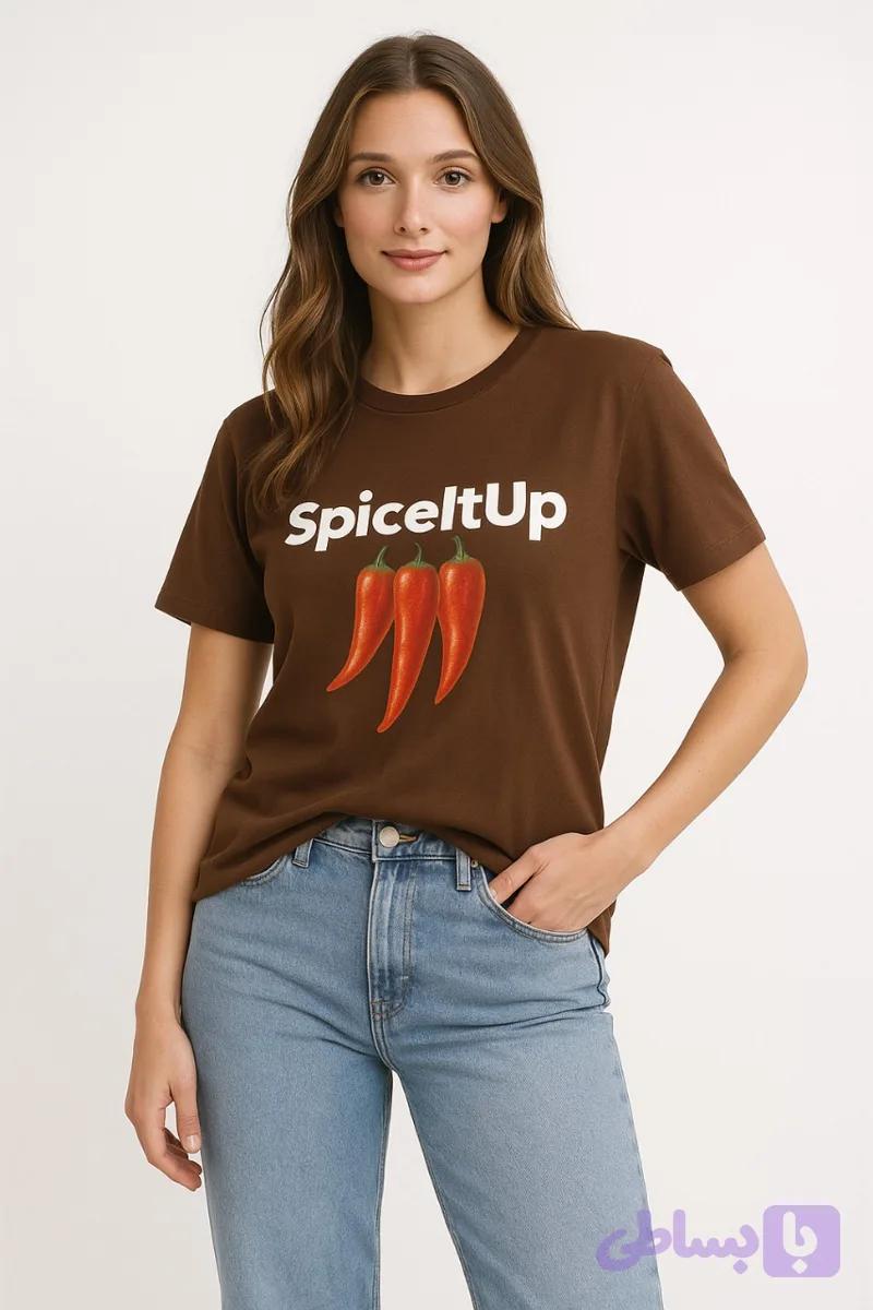 تیشرت کراپ طرح فلفلspicelt up