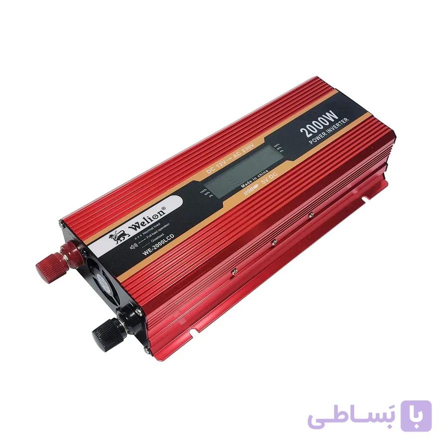 مبدل برق خودرو 2000 وات 12 ولت Welion (ویلیون) مدل We-2000LCD — تصویر 1