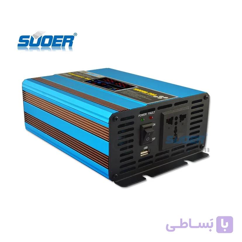 اینورتر-شارژر شبه سینوسی 1000 وات 12 ولت 20 آمپر PWM سوئر مدل SUS-1000A — تصویر 1
