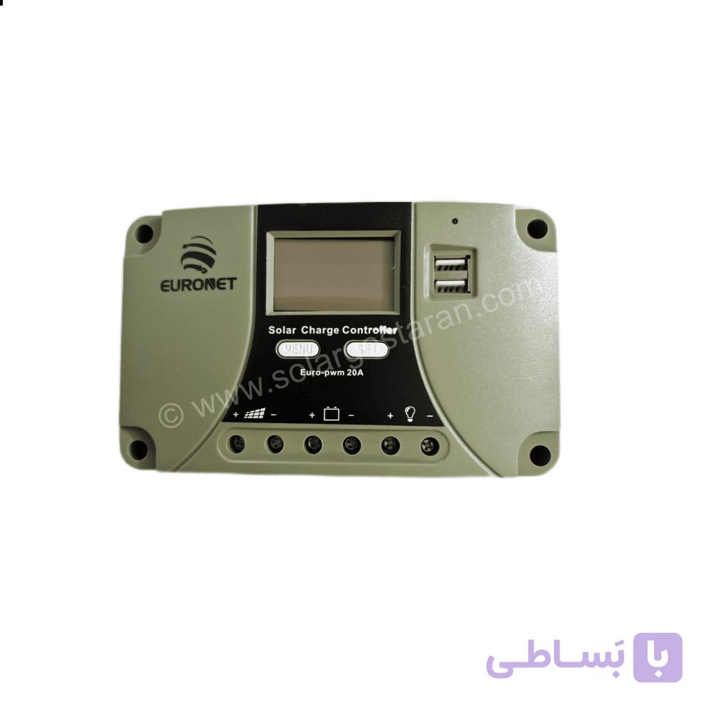 شارژ کنترلر 20 آمپر 12/24 ولت PWM برند Euronet مدل Euro-pwm20A — تصویر 1