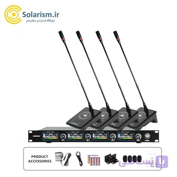 ست میکروفون رومیزی و کنفرانس بی سیم سی تاچ MX500 | چهار کاناله UHF — تصویر 1