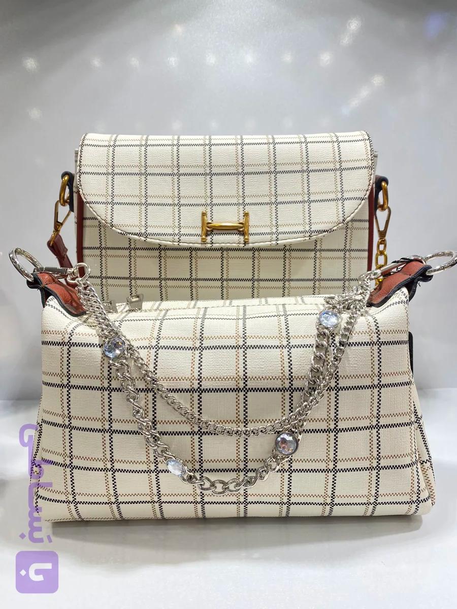 کیف زنانه و دخترانه/طرح چهارخونه/متریال وارداتی/ضد اب/ضمانتی کالا