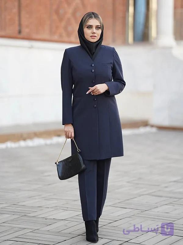 مانتو شلوار زنانه اداری غزاله پرشیا دبل ، ارسال رایگان