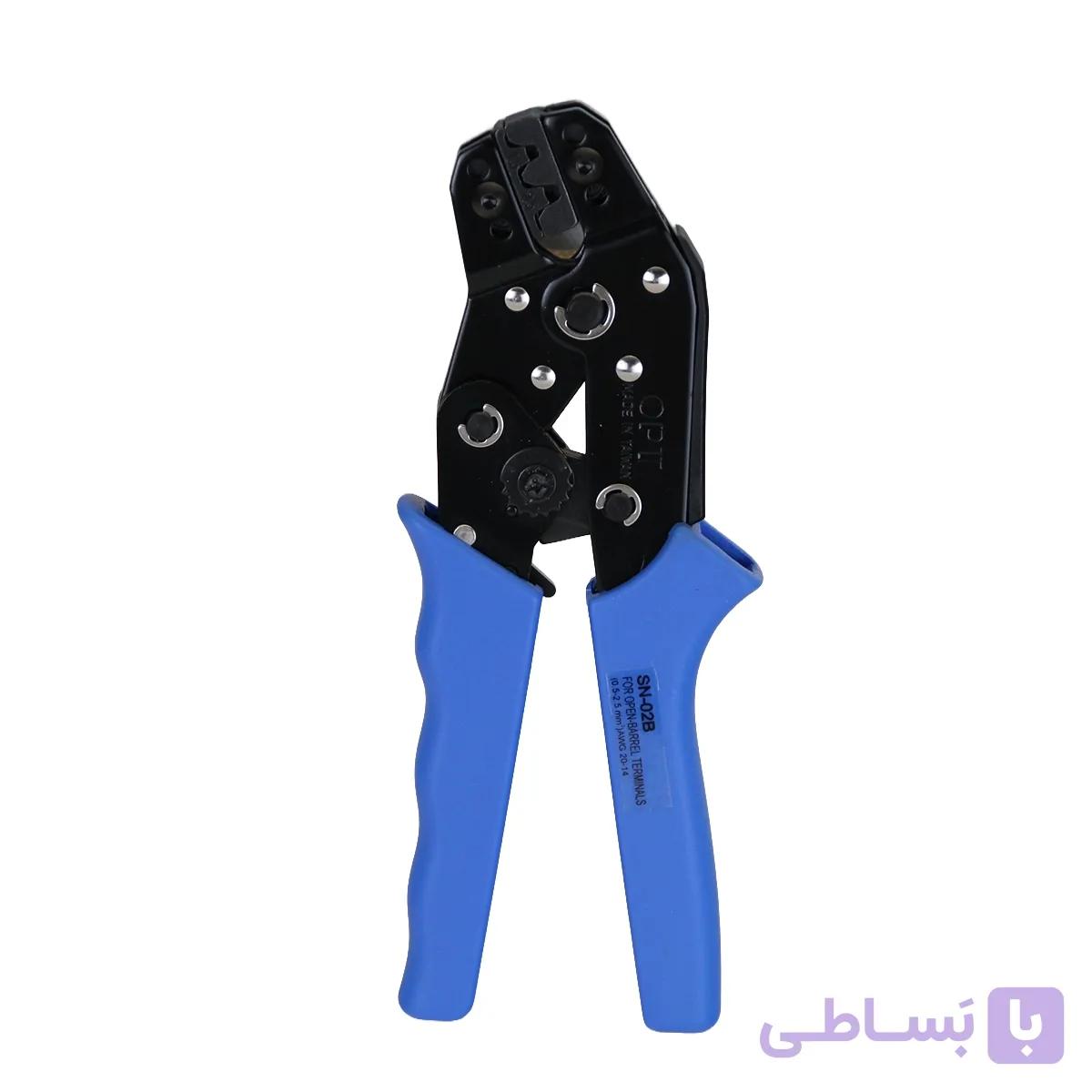 انبر پرس سرسیم OPT مدل SN-02B (سوکت فیشی مادگی ۴.۸ و ۶.۳) — تصویر 1