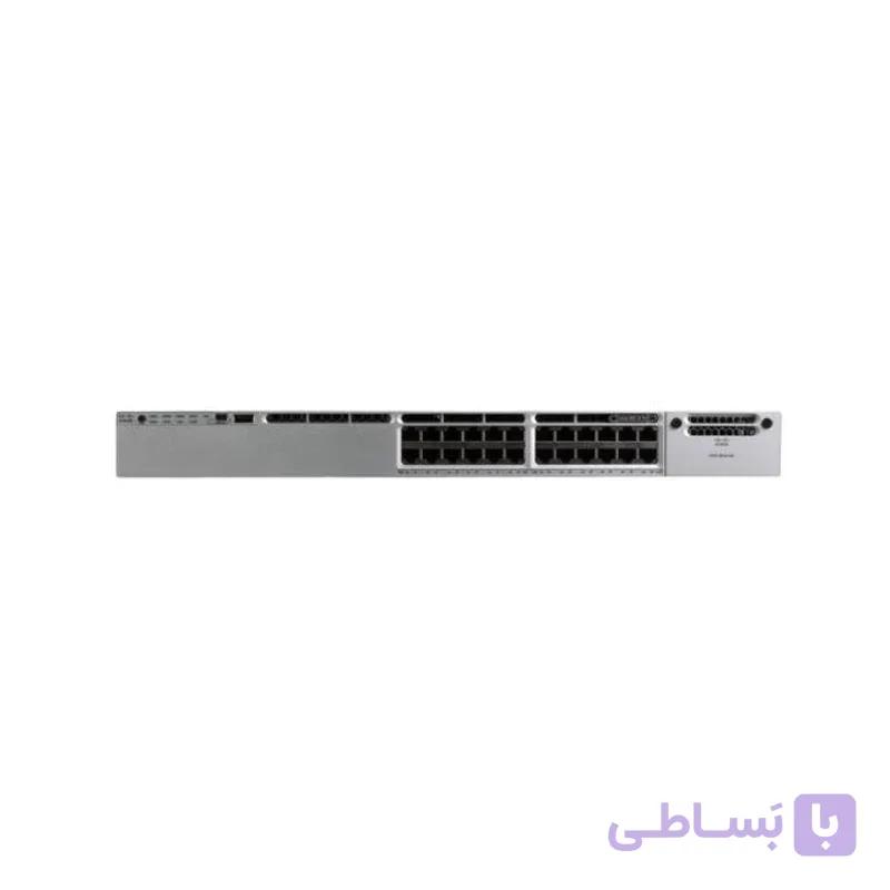 سوئیچ سیسکو WS-C3850-24P-S | سوئیچ 24 پورت گیگابیتی PoE+ — تصویر 1