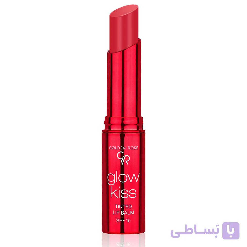 بالم لب رنگی گلدن رز شماره ۰۲ با رنگ Strawberry — تصویر 1