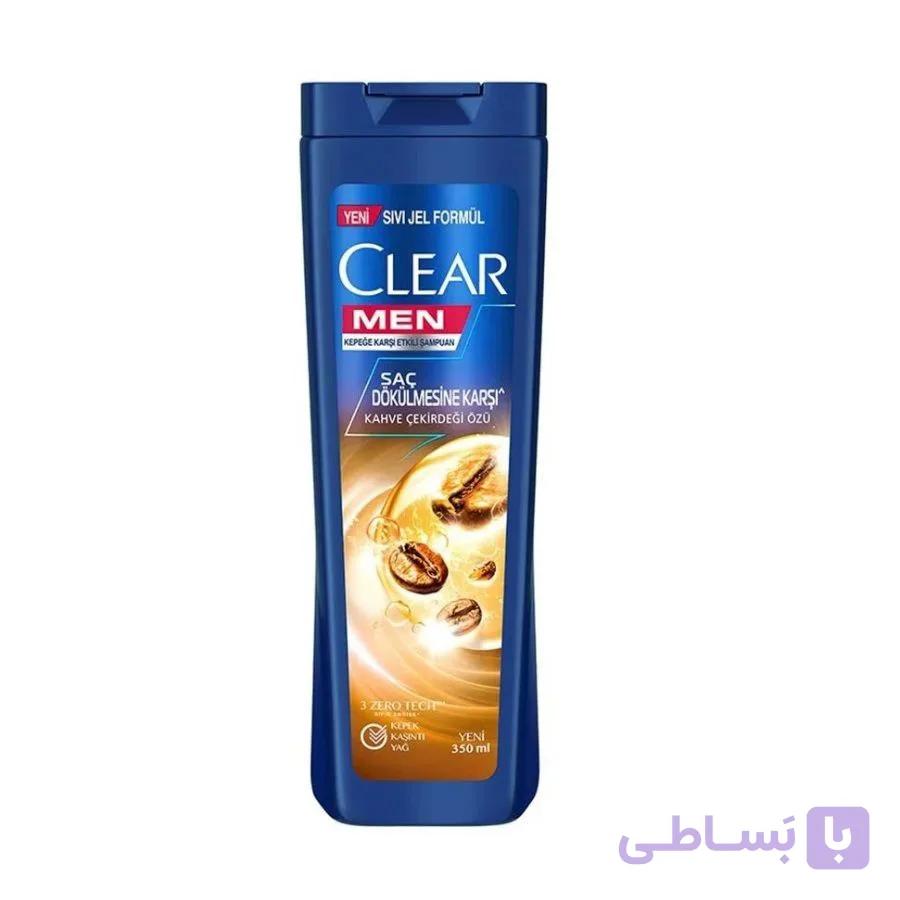 شامپو کلیر مردانه ضد ریزش حاوی عصاره قهوه350میلCLEAR MEN