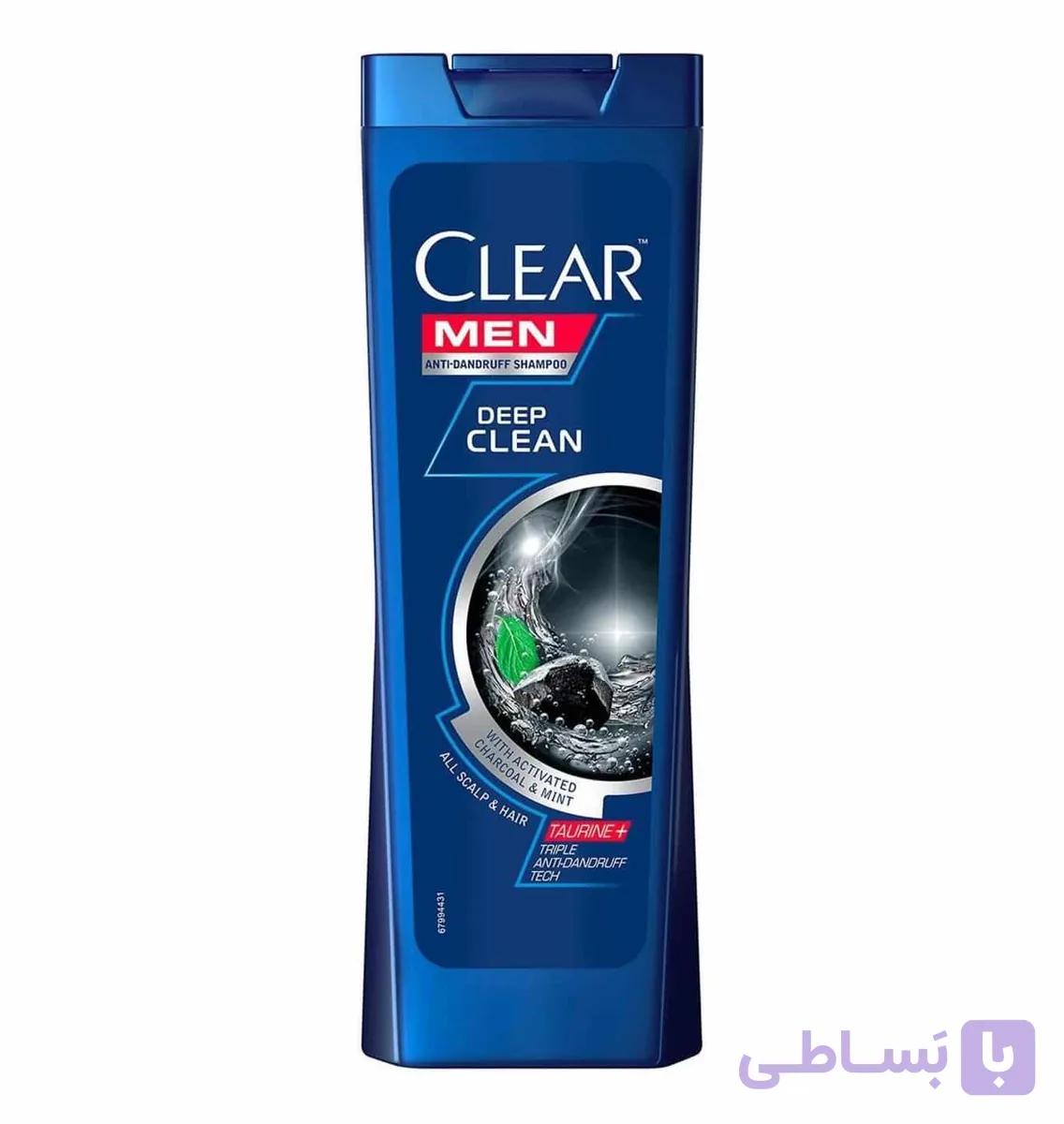 شامپو کلیر اروپایی400میل ذغالی مدلCLEAR DEEP CLEAN